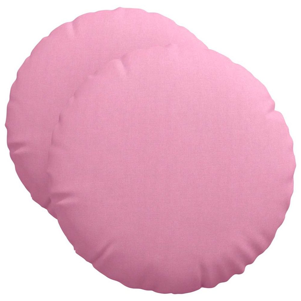 Coussins de siège 2 pc tissu rose ø50 x 19 cm