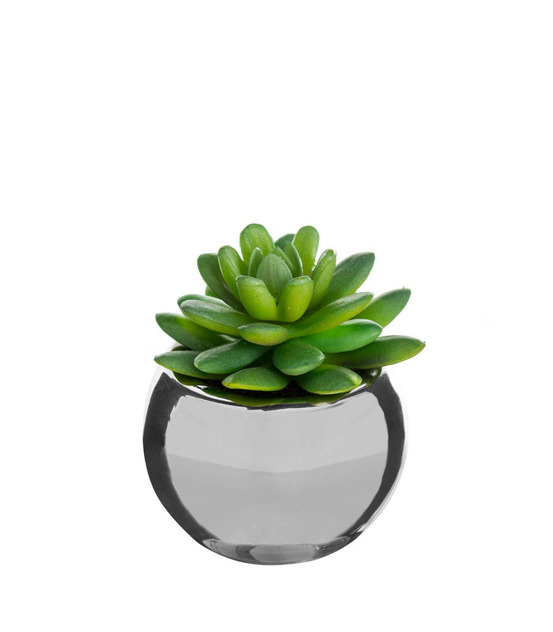 Plante verte artificielle pot en céramique h 15 cm