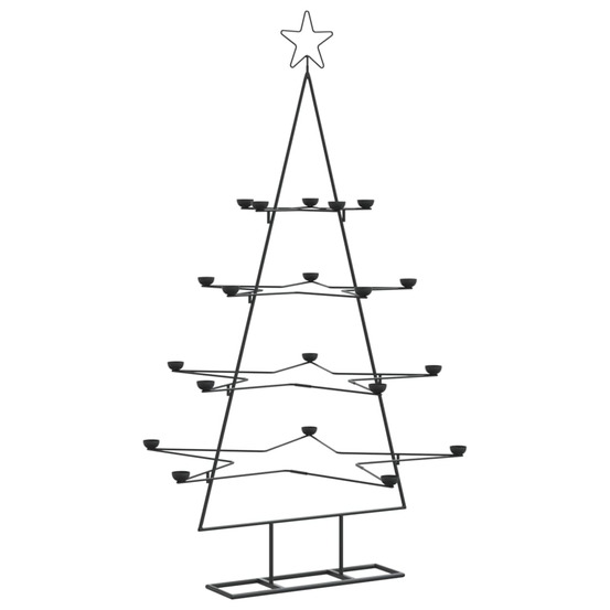 Arbre de noël en métal pour décoration noir 140 cm