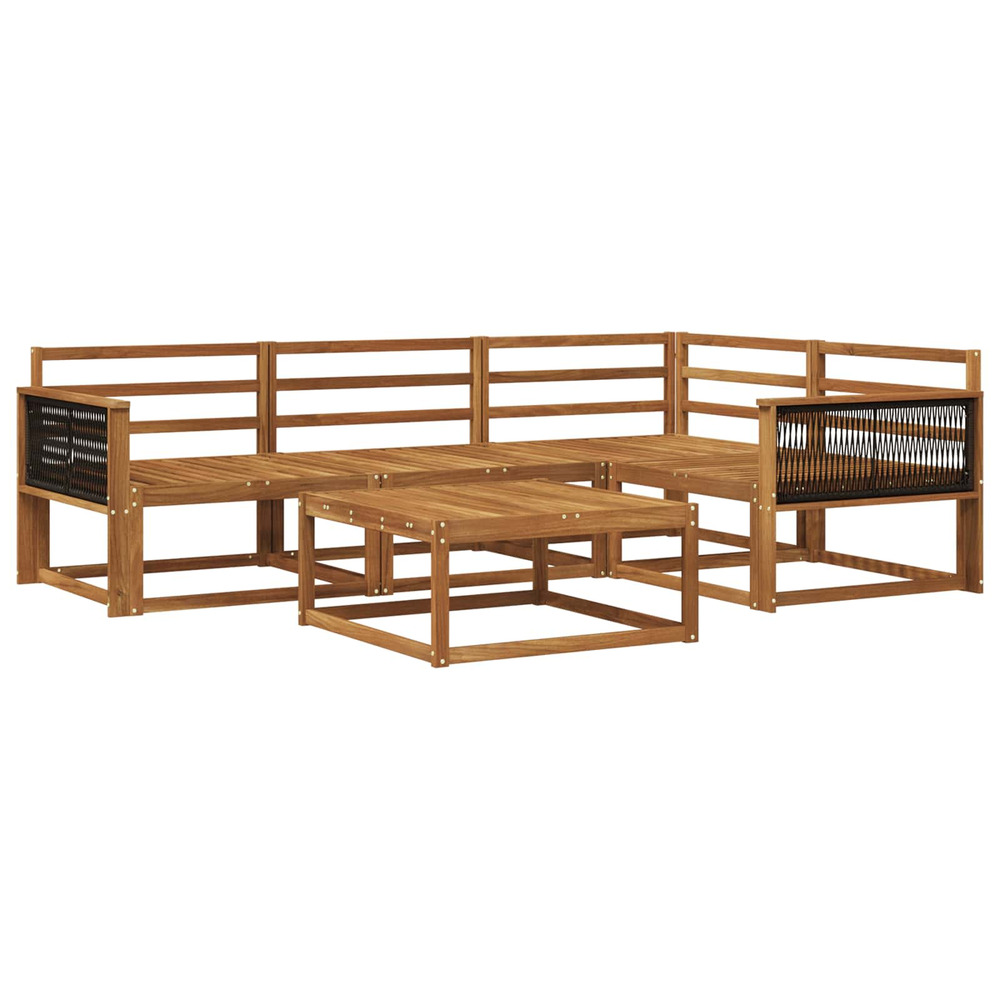 Ensemble de canapés d'extérieur 5 pcs naturel