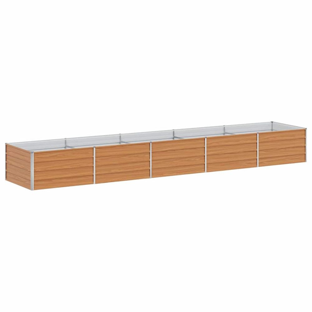 Jardinière d'extérieur surélevée marron clair 400 x 80 x 45 cm