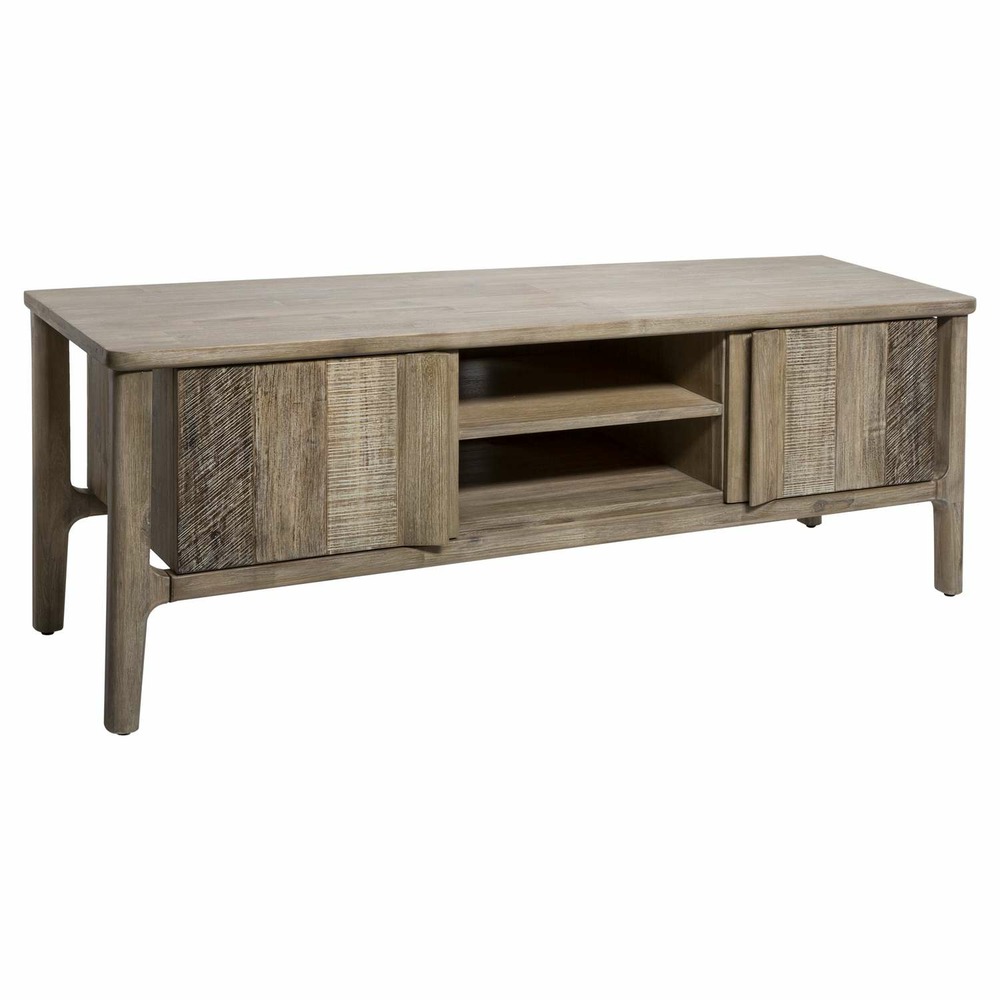 Meuble tv 2 portes en bois banila - beige