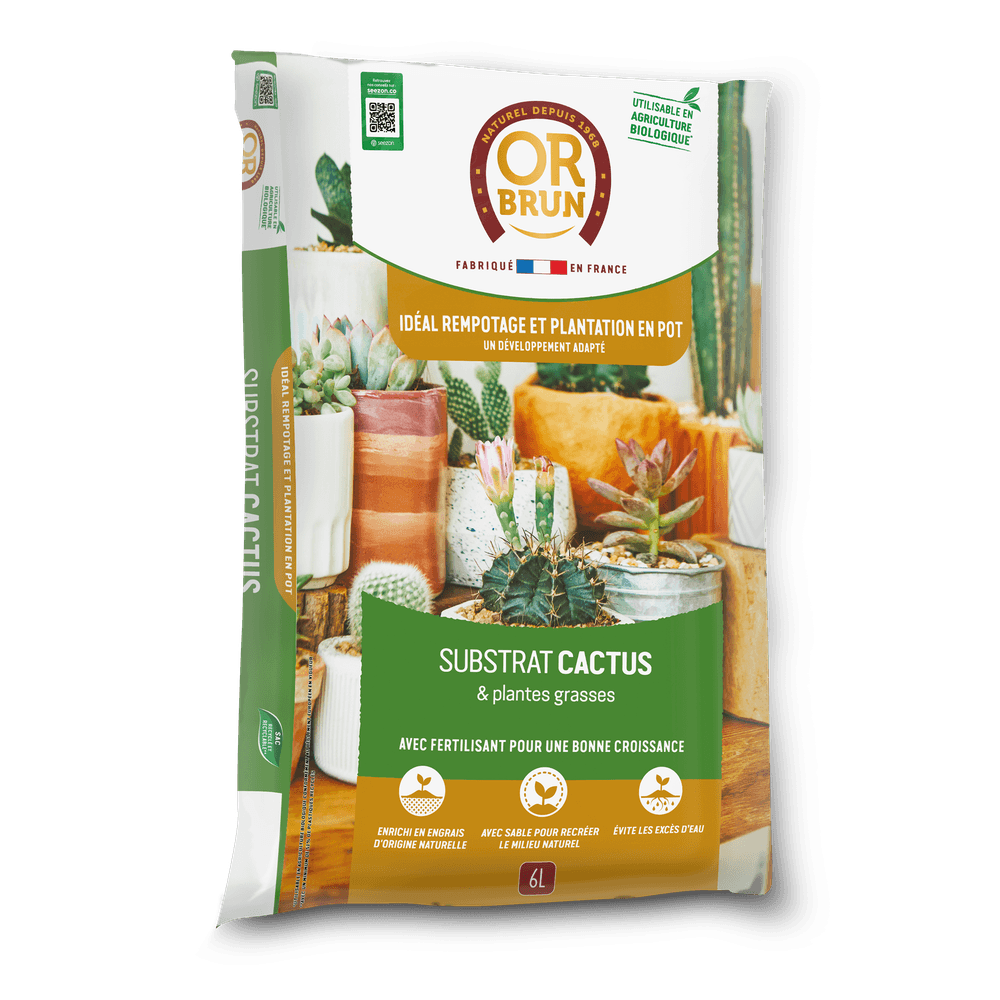 Obrtcac6u -substrat cactus & plantes grasses - 6l -favorise la croissance