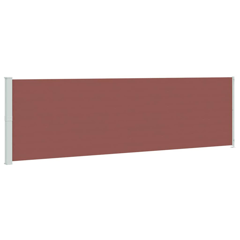 Auvent latéral rétractable de patio 180x600 cm marron