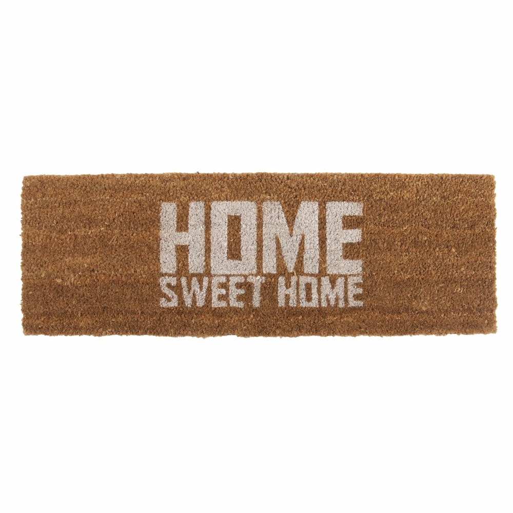 Paillasson home sweet home - l. 76 x l. 25 cm - marron