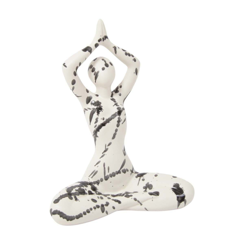 Statuette yoga en céramique zoya splash