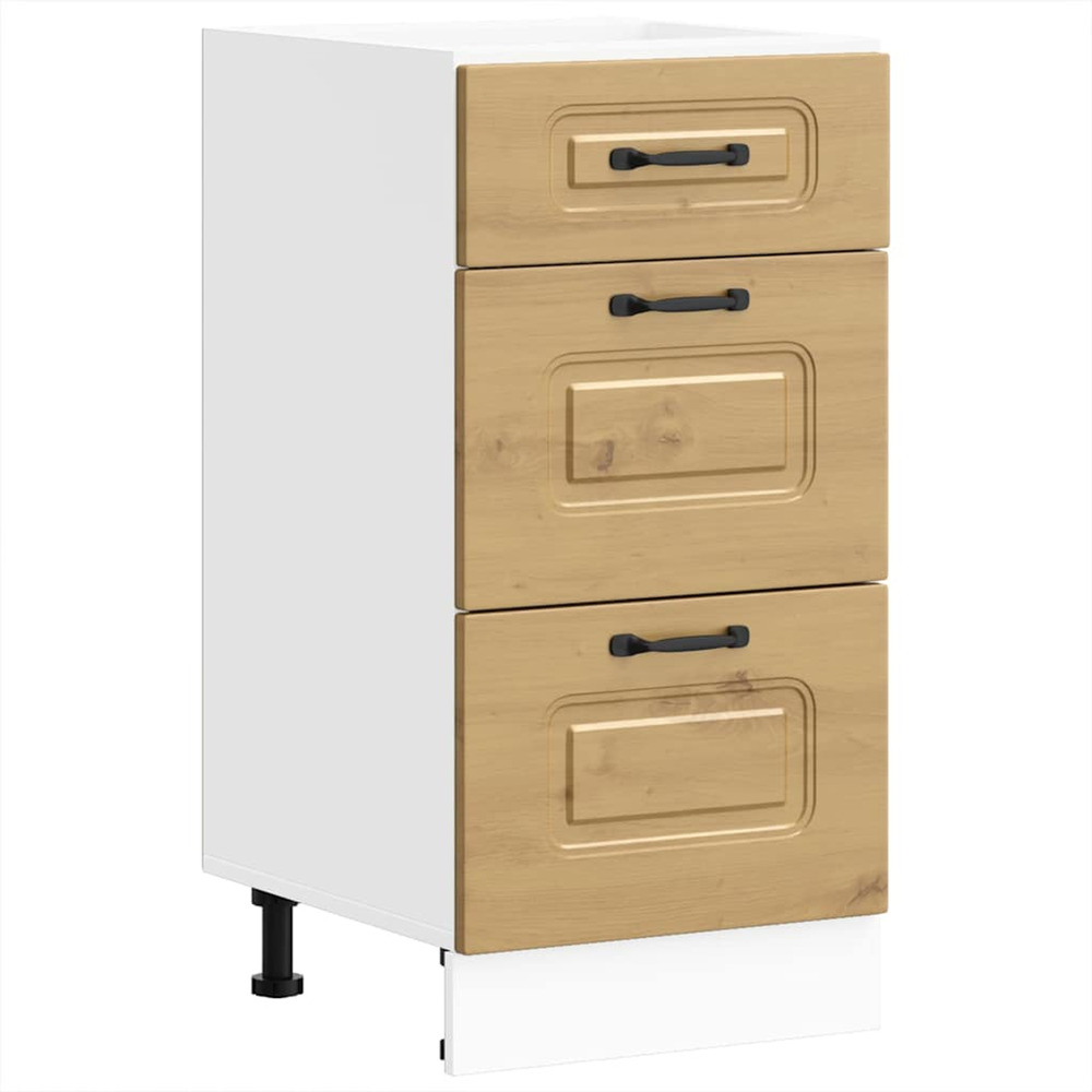 Armoire de cuisine kalmar chêne artisanal bois d'ingénierie