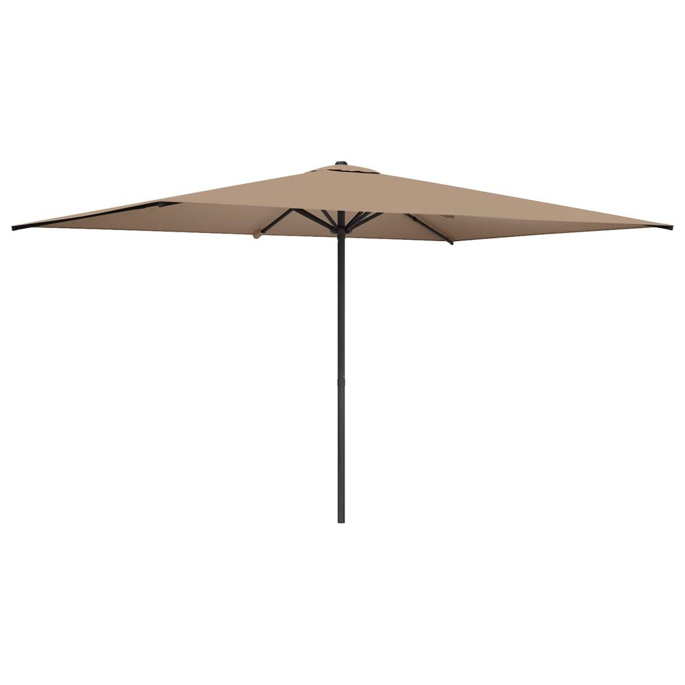 Parasol de jardin 200 x 300 cm polyester rectangulaire taupe