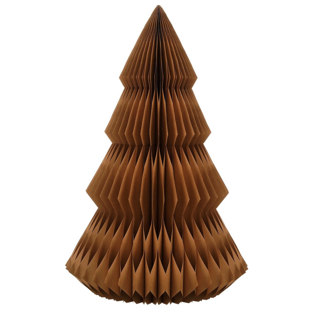 Mica decorations sapin de noël en papier - christmas tree artificiel pliable - h152 x ø104 cm - fsc mix - marron