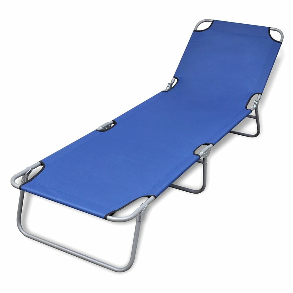 Transat chaise longue bain de soleil lit de jardin terrasse meuble d'extérieur pliable acier 189 x 58 x 27 cm enduit de poudr