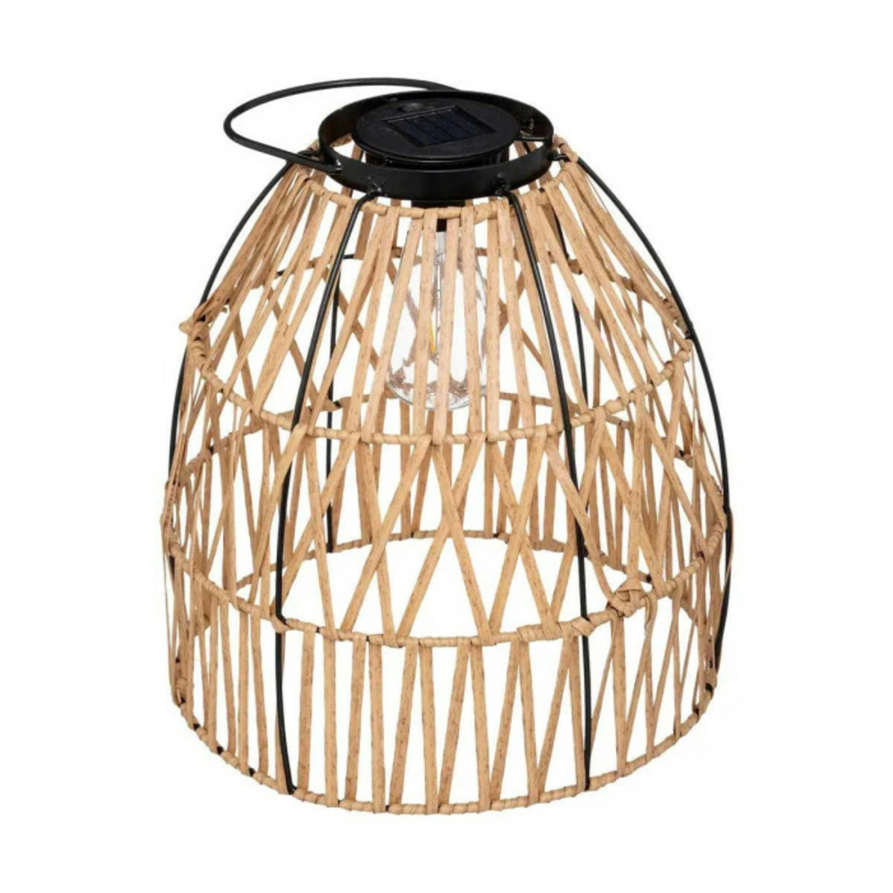 Lampe à poser solaire esha 32cm beige & noir