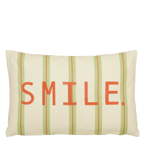 Mica decorations coussin décoratif smile - avec housse de coussin - decoration maison decoration chambre - 55 x 35 x 10 cm - coton
