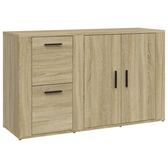 Buffet bahut commode armoire meuble de rangement organisateur cuisine salle de séjour salon sonoma 100 x 33 x 59,5 cm bois d'