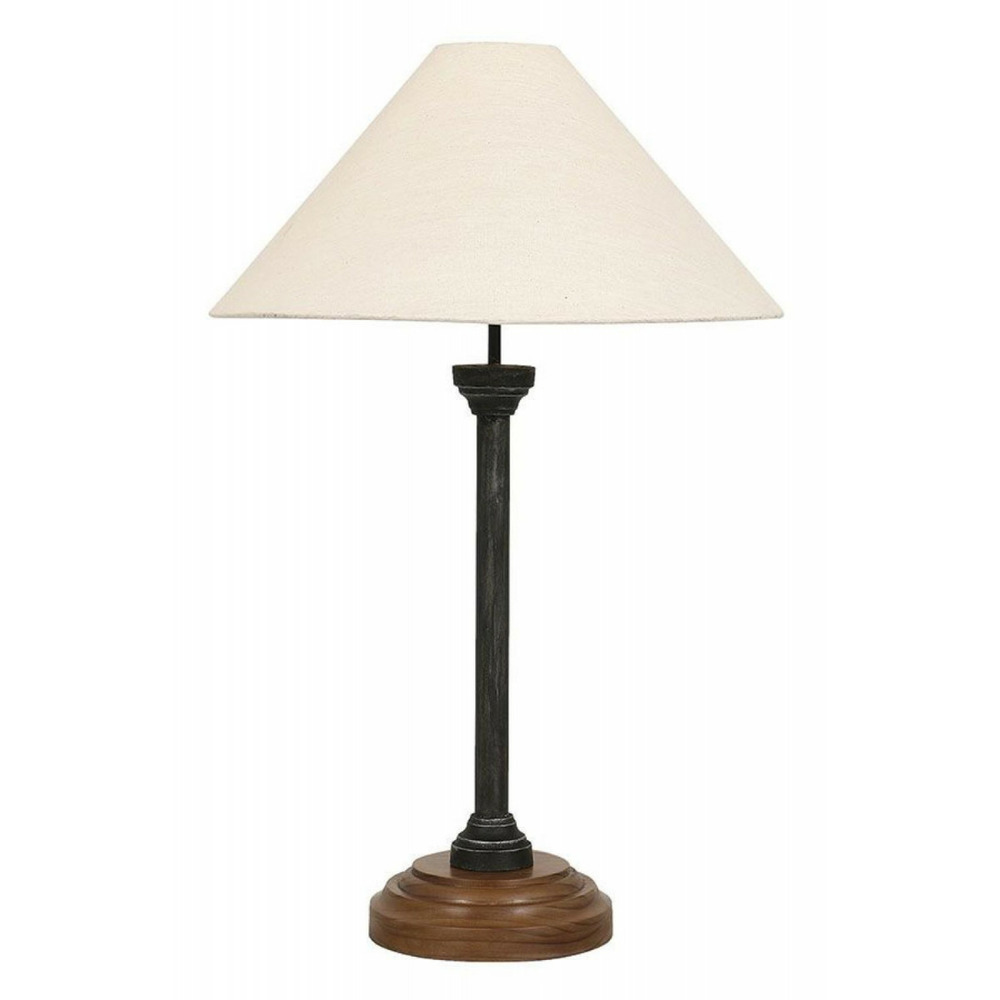 Lampe culot e27 bois noir - indus interior's