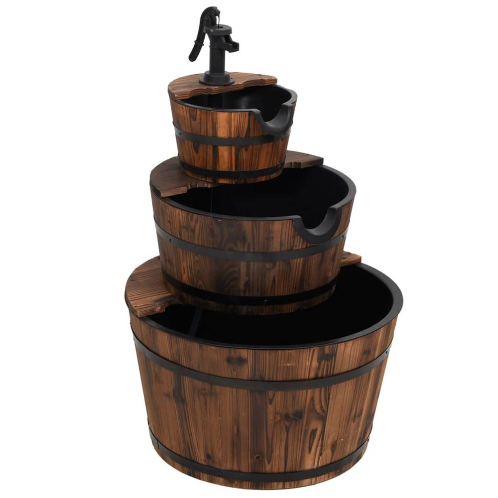 Fontaine à eau avec pompe 60x60x94 cm bois de sapin massif