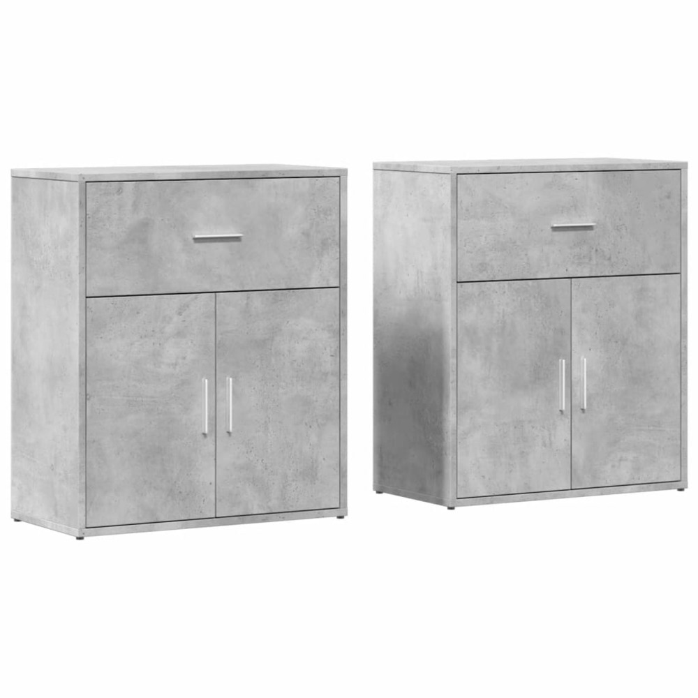 Buffet bahut commode armoire meuble de rangement organisateur cuisine salle de séjour salons lot de 2 60 x 31 x 70 cm bois d'