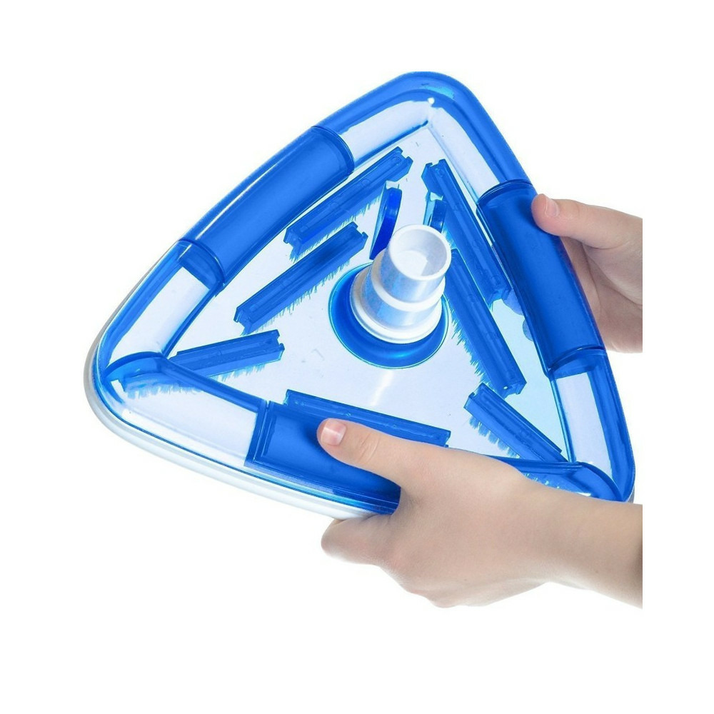 Aspirateur balai triangulaire avec brosse pour piscine liner