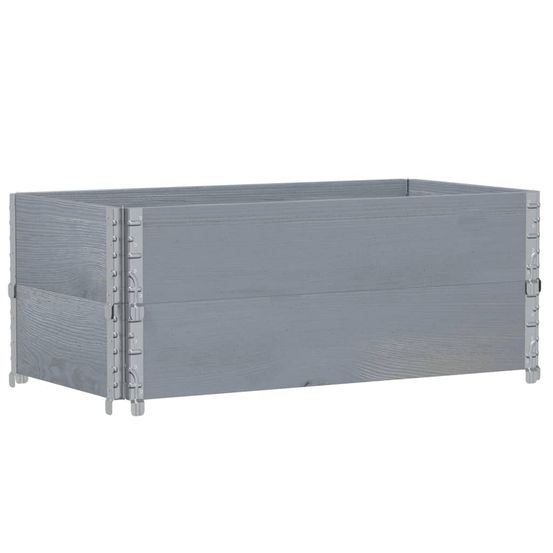 Jardinière d'extérieur gris 100x50 cm bois massif de pin