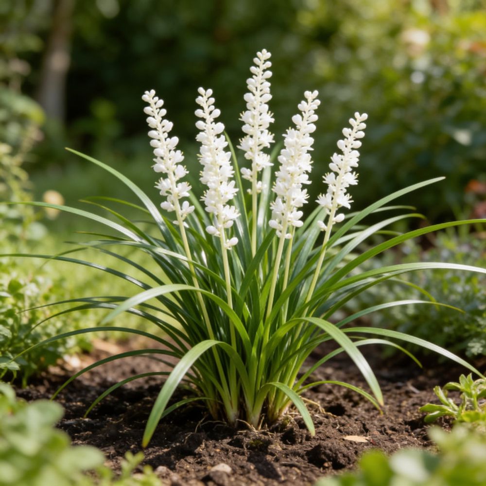 Liriope muscari monroe white 20cm godet 9cm - liriope