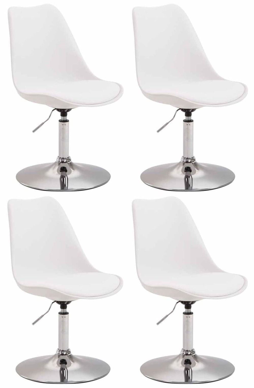 Lot de 4 chaises de salle à manger maverick c en plastique