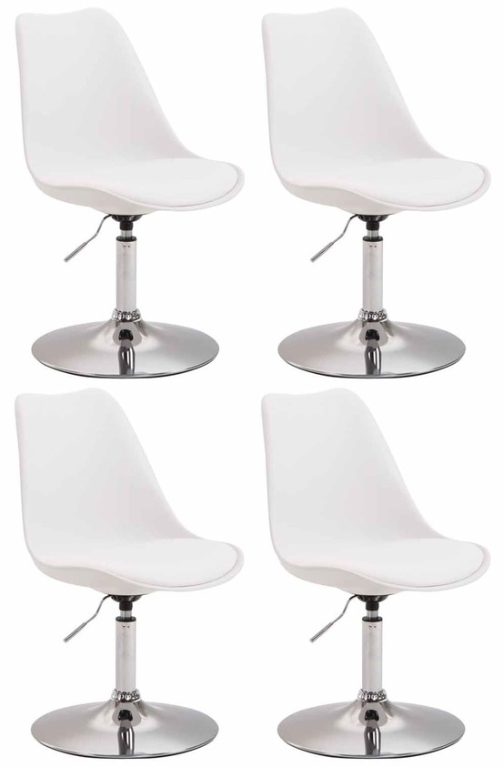 Lot de 4 chaises de salle à manger maverick c en plastique
