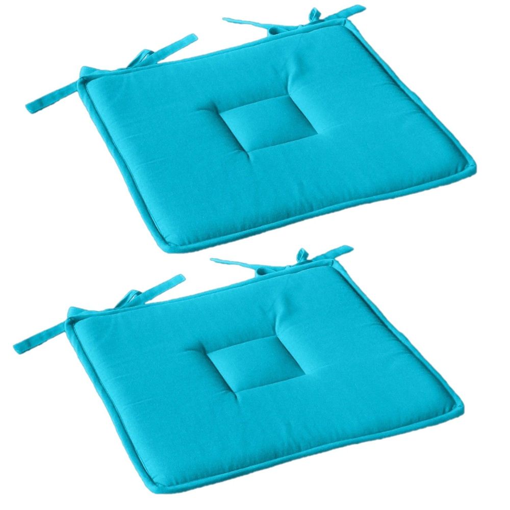 Lot de 2 galettes de chaise en coton panama