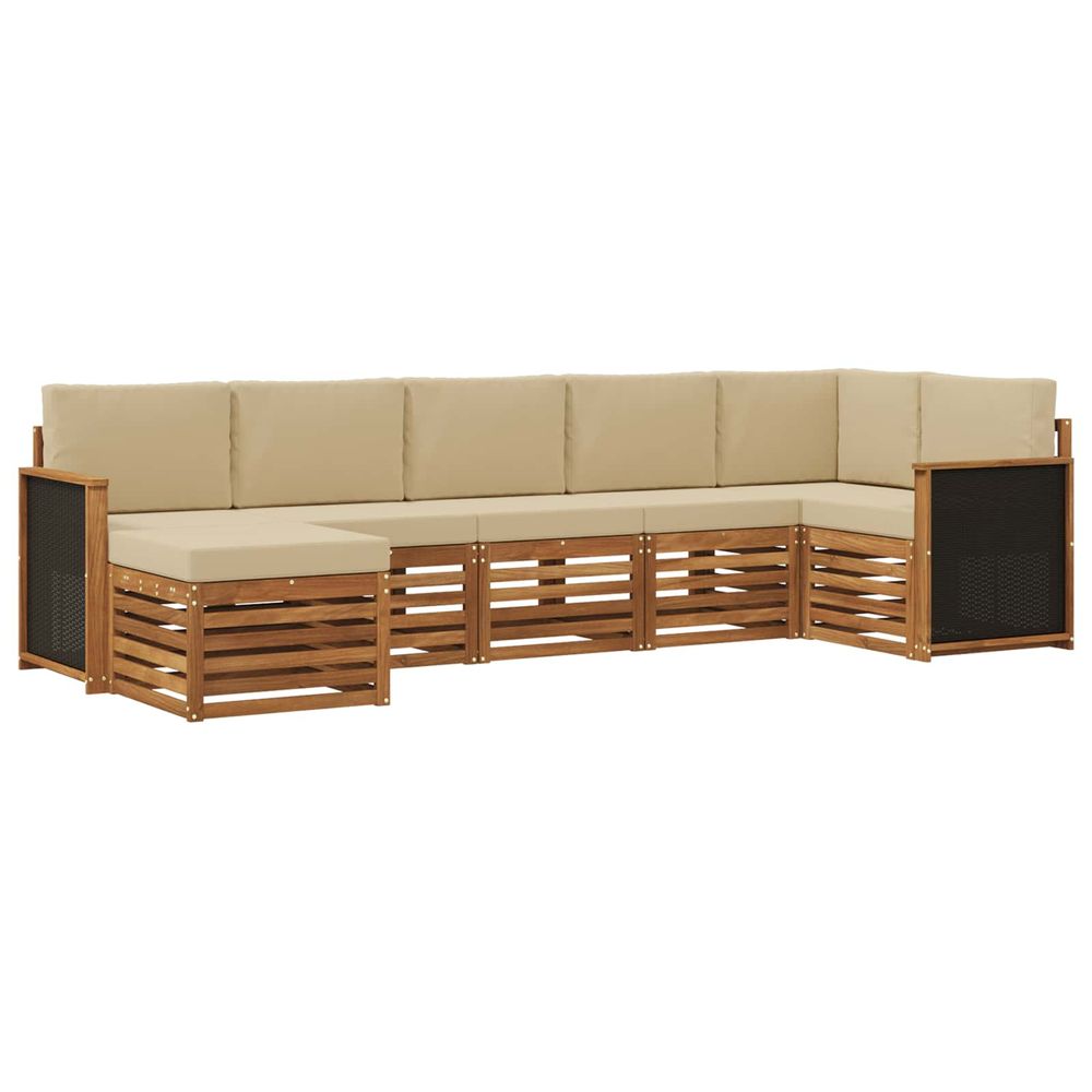 Ensemble de canapés d'extérieur 6 pc naturel