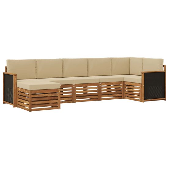 Ensemble de canapés d'extérieur 6 pc naturel
