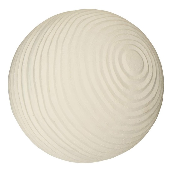 Objet déco d'extérieur bili boule d34cm blanc