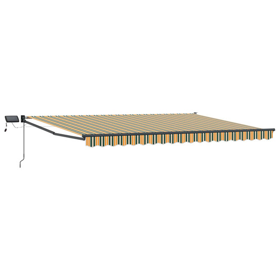 Store rétractable manuel avec leds vert et jaune 4 × 3 m