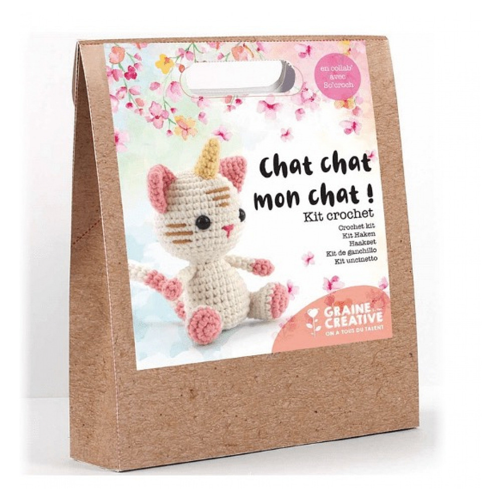 Kit crochet theme chat licorne
