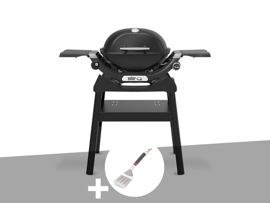 Barbecue à gaz q 1200n noir avec pied + spatule