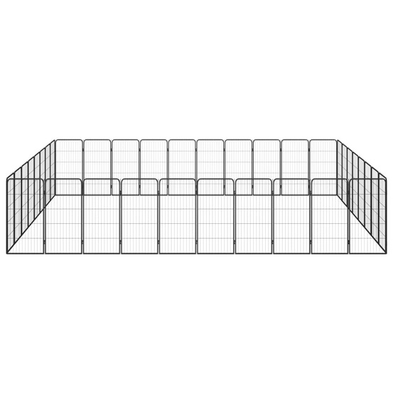 Parc pour chien 36panneaux noir 50x100cm acier enduit de poudre