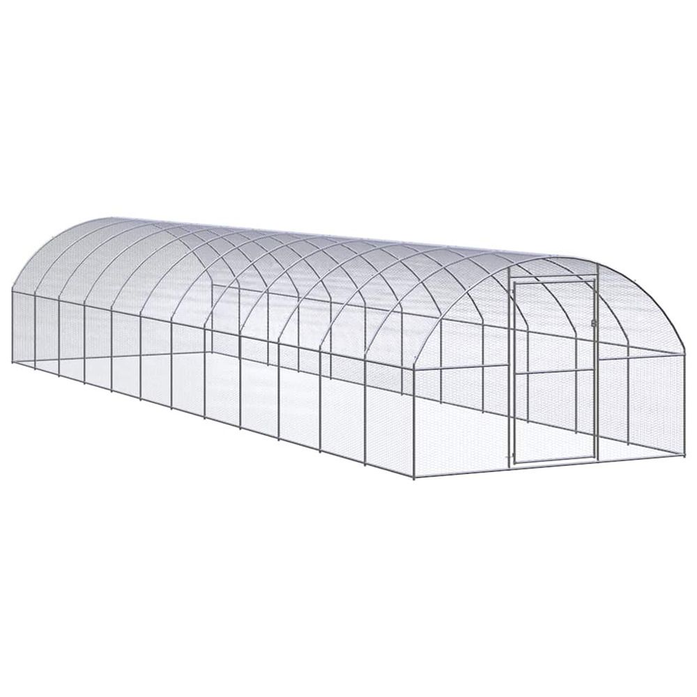 Poulailler d'extérieur 3x12x2 m acier galvanisé