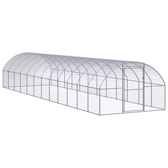 Poulailler d'extérieur 3x12x2 m acier galvanisé