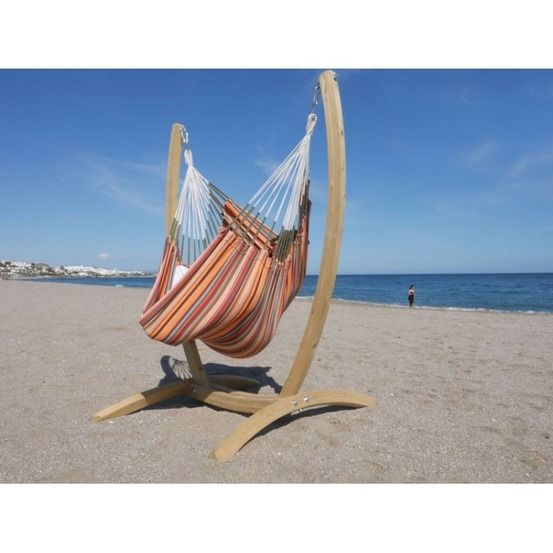 Support en bois + hamac chaise xl aguilas