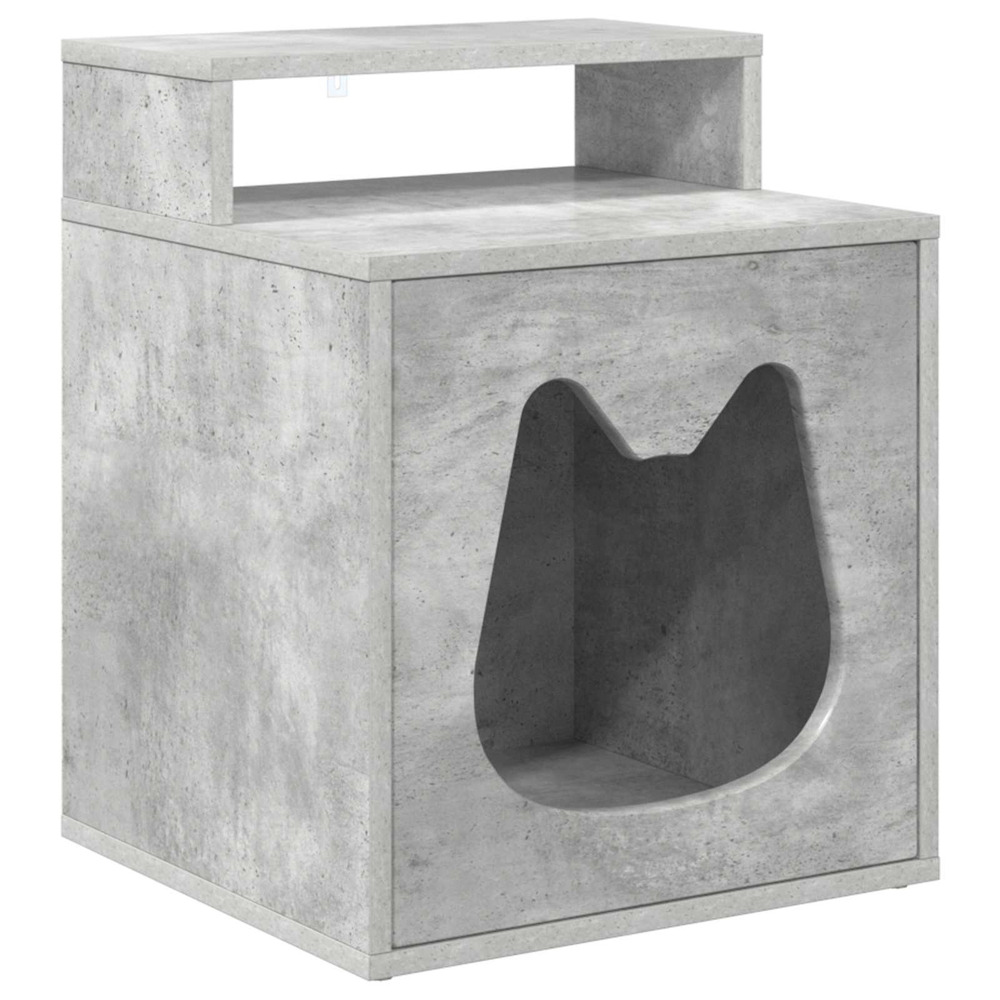 Maison pour chat béton 42,5 x 40 x 53,5 cm bois d'ingénierie