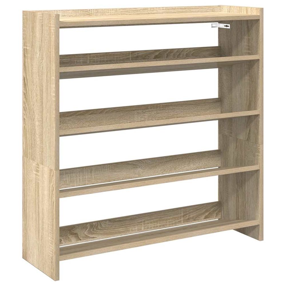 Étagère à chaussures chêne sonoma 80x25x81 cm bois ingénierie