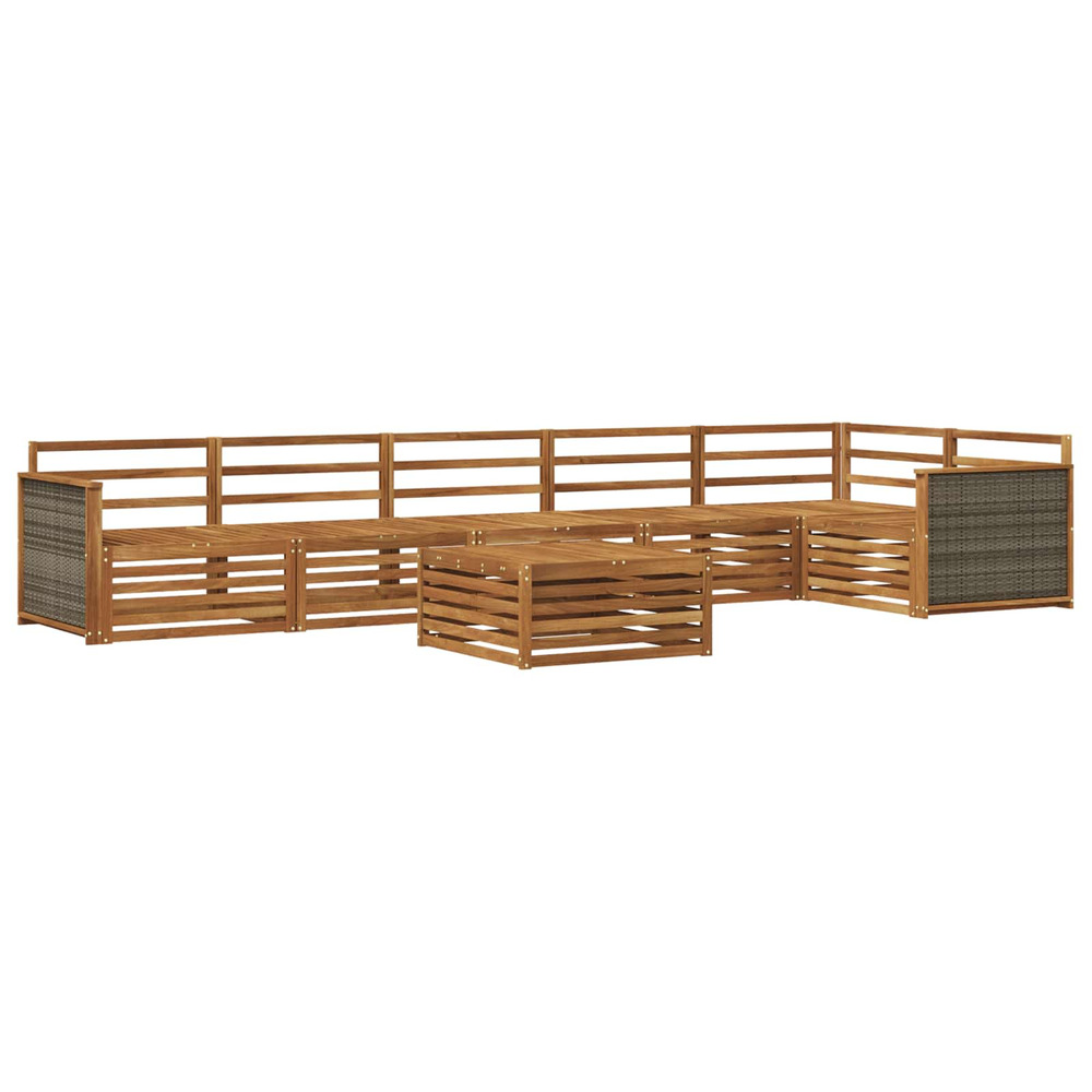 Ensemble de canapés d'extérieur 7 pcs naturel