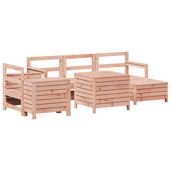 Salon de jardin 7 pcs bois massif sapin de douglas