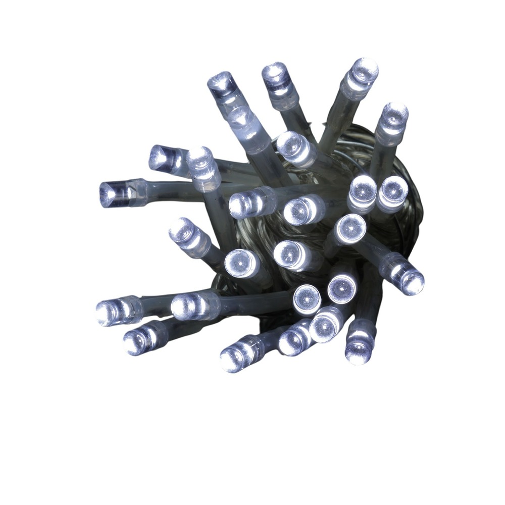 Guirlande électrique 80 led blanche 3 m fil vert