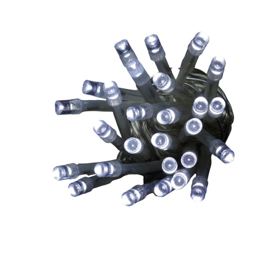 Guirlande électrique 80 led blanche 3 m fil vert