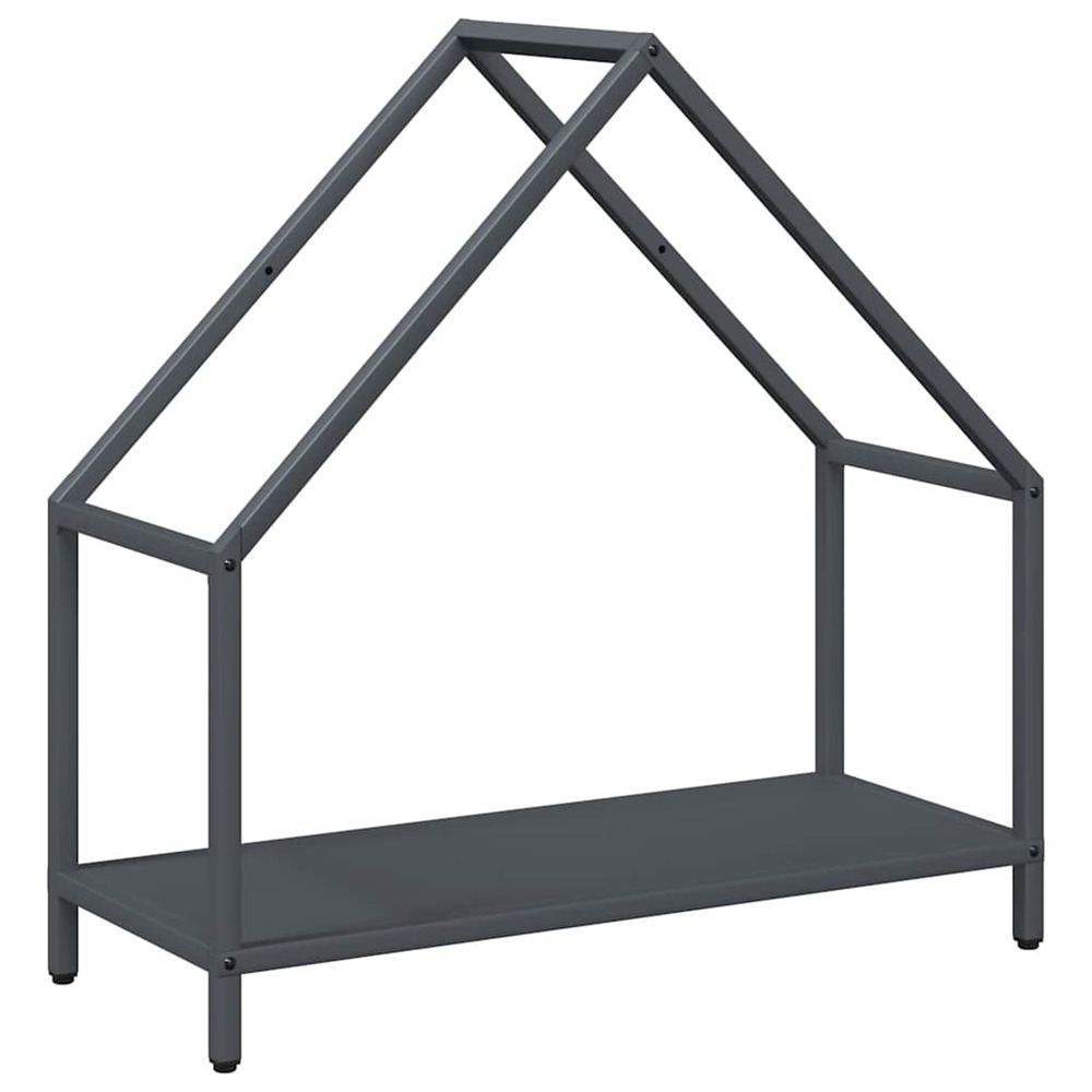 Portant de bois chauffage anthracite 60x25x60 cm