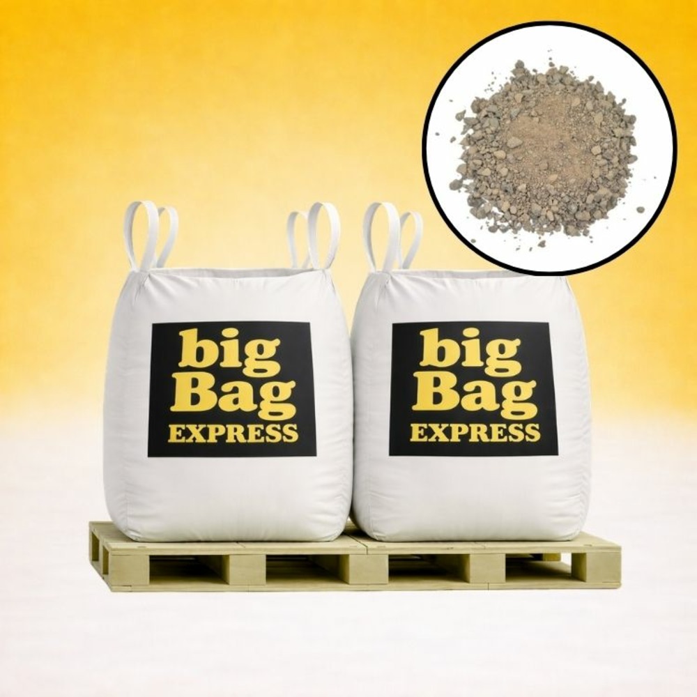 Pack 2 x big bag de +/- 1,5t sable à tranchée gris ø 0/6 mm - livraison premium