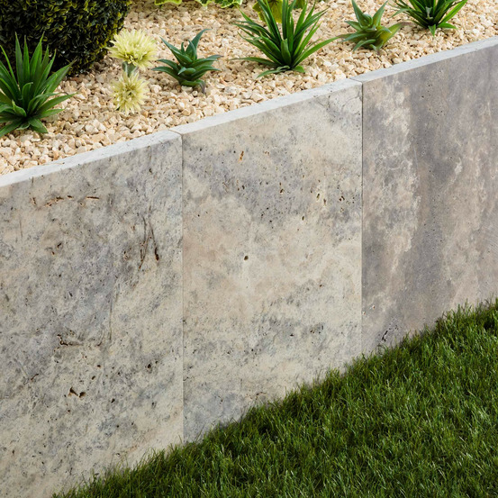 Palis travertin gris silver 61x33x3 cm (à l'unité) - ro'ma nature