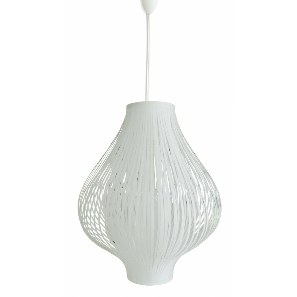 Lustre plastique blanc - décoration d'autrefois