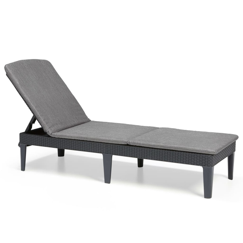 Chaise longue avec coussin jaipur graphite