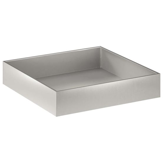 Cache-pot de jardin argenté 100 x 100 x 20 cm acier inoxydable