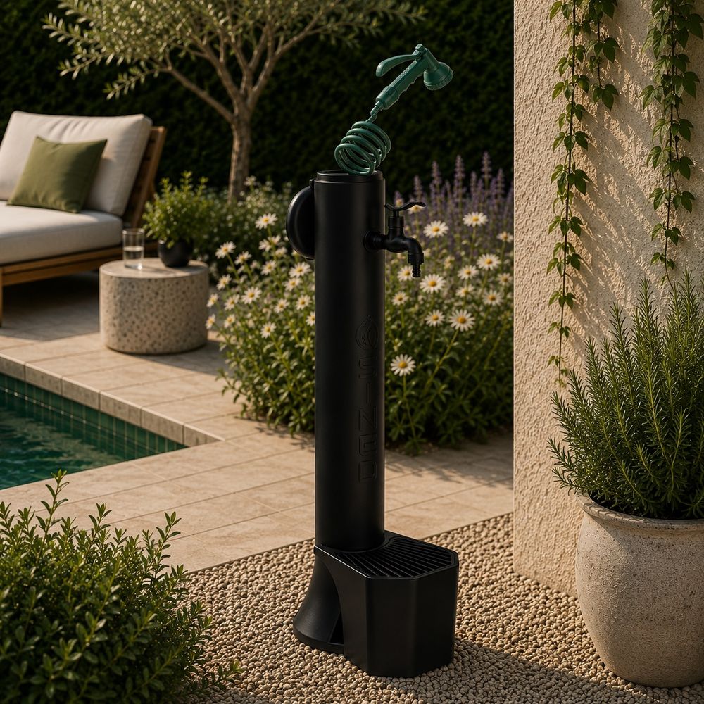 Seau et pistolet pour fontaine sined noir triton pro fountain black long hose 75m