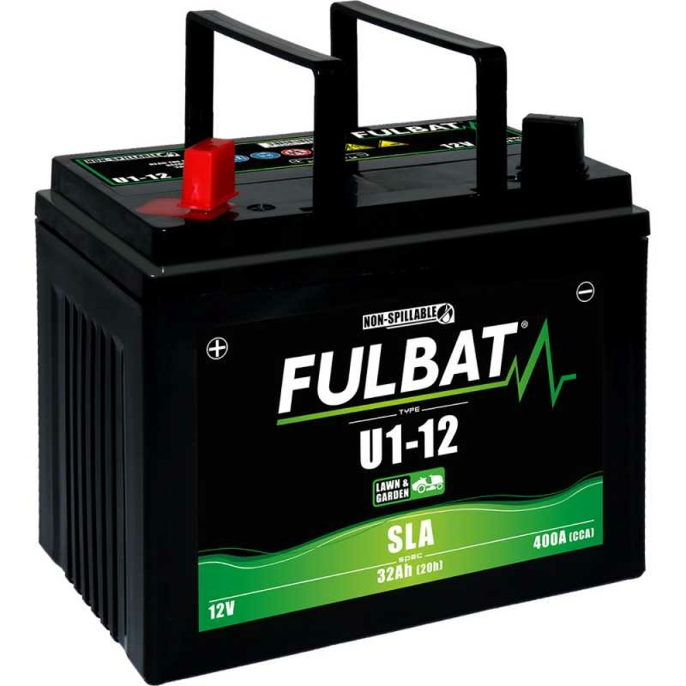 Batterie u1-12 sla 32 ah 12v étanche, prête à l'emploi avec poignées fulbat